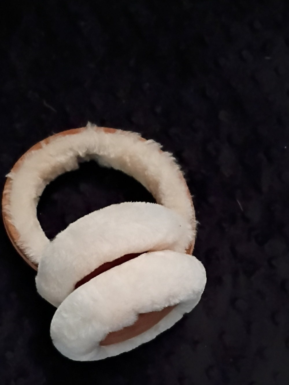 UGG Cream Shearling Over-Ear Headphones